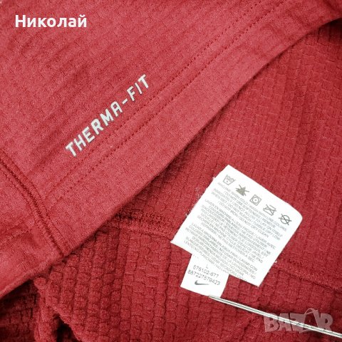 Nike Therma-Fit 1/2 Zip Оригинална Ватирана Спортна Термо Блуза (L), снимка 5 - Блузи - 38333706