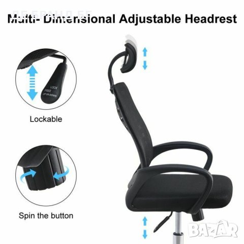 Ергономичен офис стол C-AFC005BL, снимка 10 - Столове - 35093875