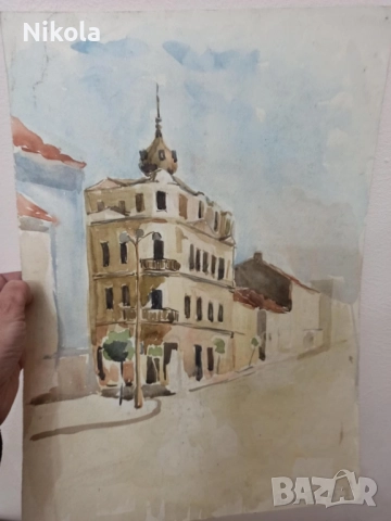 Стар видински акварел 64 год от лич. колекция 