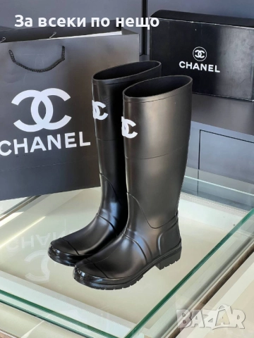 Chanel Дамски Черни Ботуши Шанел Код VL-169, снимка 6 - Дамски ботуши - 52917378