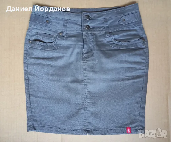 Къса черна дънкова пола Sia Mia, XS, снимка 4 - Поли - 55835715