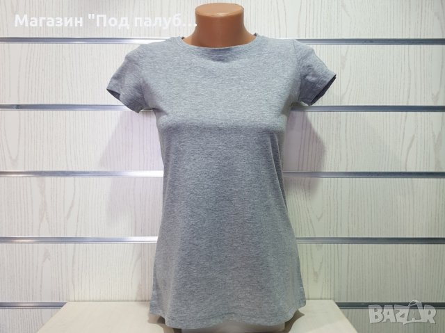Нова дамска изчистена сива тениска, снимка 2 - Тениски - 29964957