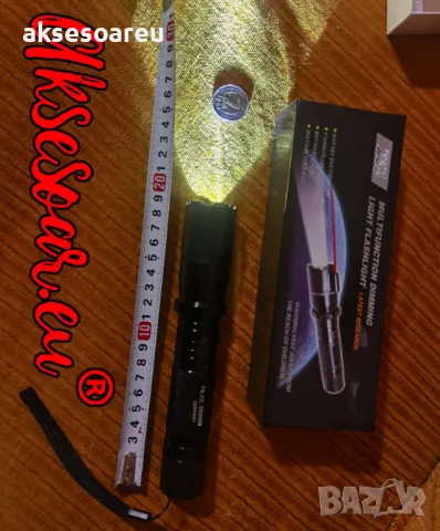 Фенерче с електрошок и лазер за прогонване на кучета и самозащита със заряден кабел и батерия мощен , снимка 7 - За кучета - 48908812