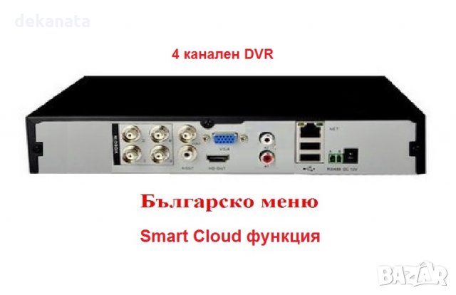 4ch Рекордер за видеонаблюдение 4 канален DVR, снимка 1 - Аналогови камери - 31004988