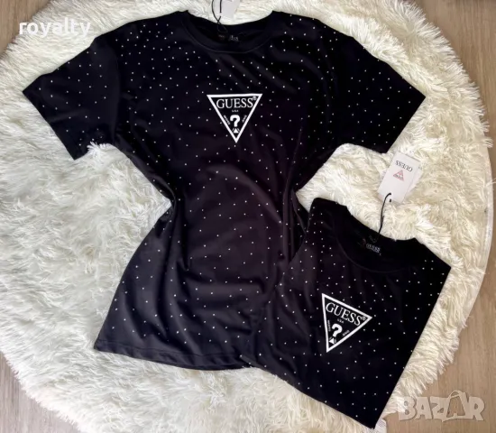 Памучни дамски тениски Guess, снимка 3 - Тениски - 50414323