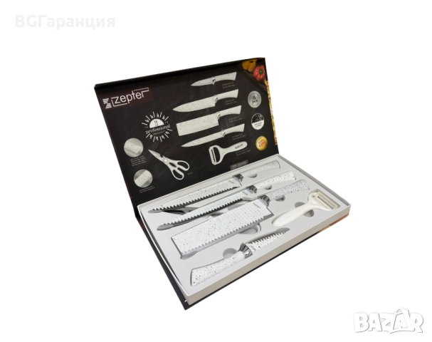 Комплект кухненски ножове Zepter от 6 части, снимка 3 - Прибори за хранене, готвене и сервиране - 52256135