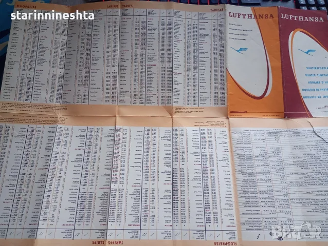 Ultra RARE Lufthansa Timetable 1956/1957 Winterflugplan - Museum Piece UNIQUE АВИАЦИЯ , снимка 3 - Антикварни и старинни предмети - 55753645