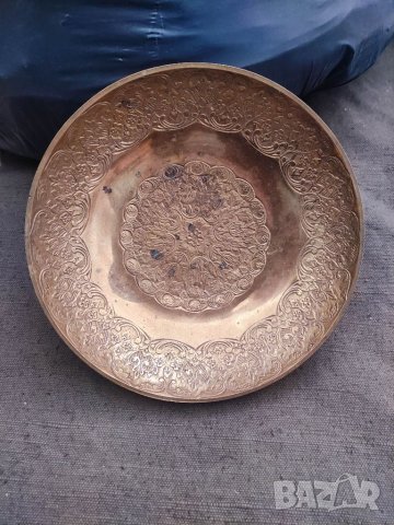 Продавам Месингова чиния за стена, снимка 5 - Антикварни и старинни предмети - 35013000
