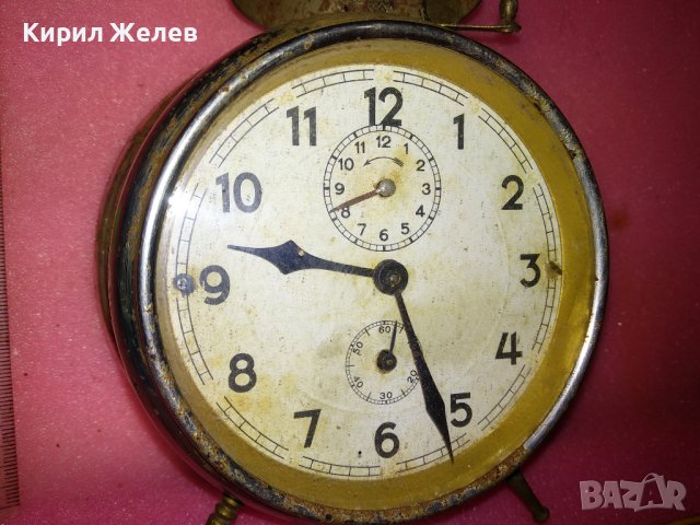 СТАРИНЕН НЕМСКИ КОЛЕКЦИОНЕРСКИ МЕХАНИЧЕН РЕТРО БУДИЛНИК от ЦАРСКО ВРЕМЕ 43625, снимка 5 - Антикварни и старинни предмети - 44466187
