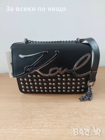Karl Lagerfeld Дамска Черна Чанта С Капси Код SG Bags16