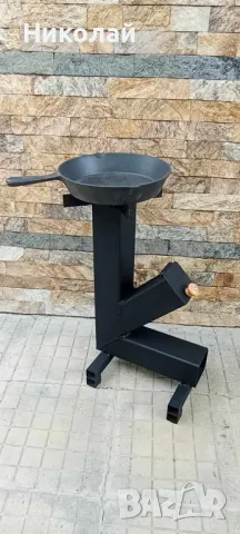 Ракетна печка за готвене и отопление за пикник , палатка , къмпинг , бесетка лов риболов