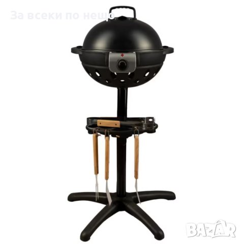 Електрическо Барбекю Hausberg HB-540, 1600W, 36 Cm, Термостат, 5 Нива, Включени Прибори, снимка 3 - Барбекюта - 40405470