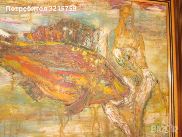 Картина масло,платно , подписана, 60х50см, снимка 5 - Картини - 35501794