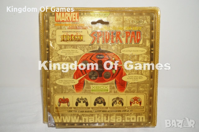 Чисто Нов Рядък Колекционерски Оригинален Контролер Naki Marvel Spider-Pad за XBOX, снимка 15 - Аксесоари - 54312134