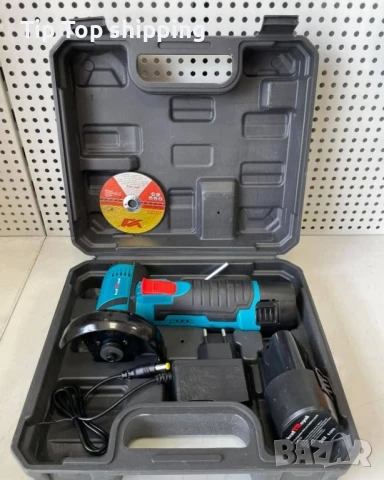 Акумулаторен ъглошлайф 12 V, 2 Ah, 75 мм, с батерия и зарядно ПРОМОЦИЯ
