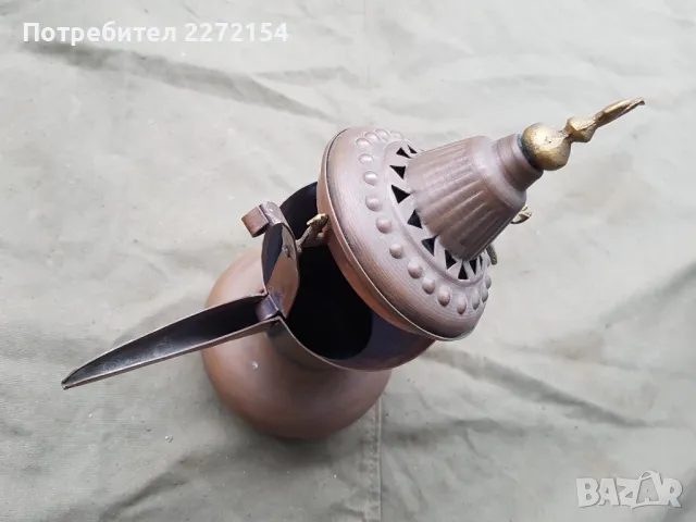 Звънящ османски чайник ибрик , снимка 2 - Антикварни и старинни предмети - 49809820