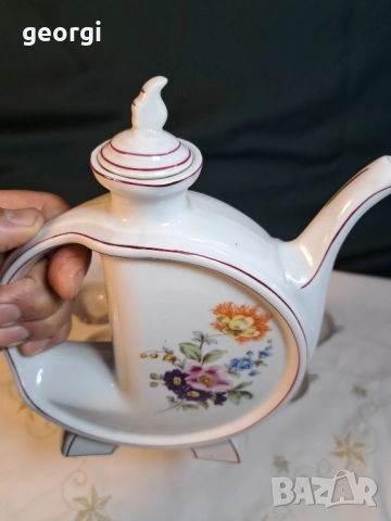 български порцеланов сервиз за ракия завод Сталин Видин 27/5, снимка 3 - Сервизи - 51765729