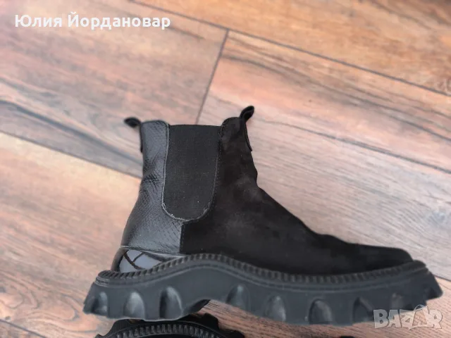 Боти Ест.велур  номер 38, снимка 7 - Дамски боти - 56510028