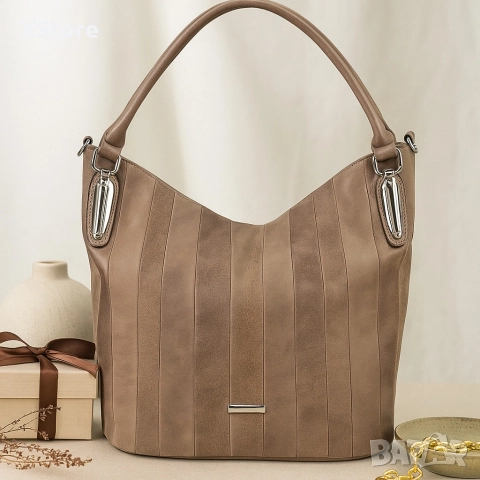 Дамска чанта с голямо отделение и елегантен дизайн, снимка 8 - Чанти - 52585823