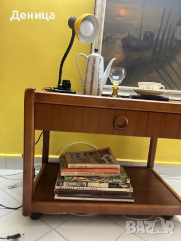 Ретро дървена маса/ шкаф на колелца , снимка 9 - Шкафове - 50969647