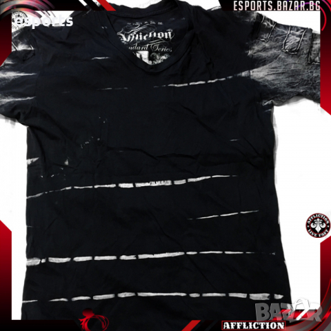 Мъжка тениска AFFLICTION Black Premium Standard Series Black Wash М Medium