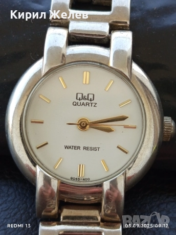 Елегантен Фин дамски часовник Q/ Q QUARTZ WATER REZIST стилен 32537