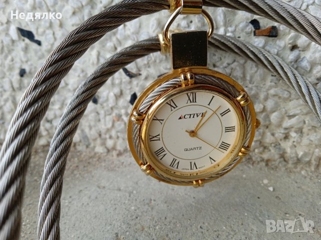 Рядък настолен,джобен часовник Active , снимка 7 - Антикварни и старинни предмети - 39266982