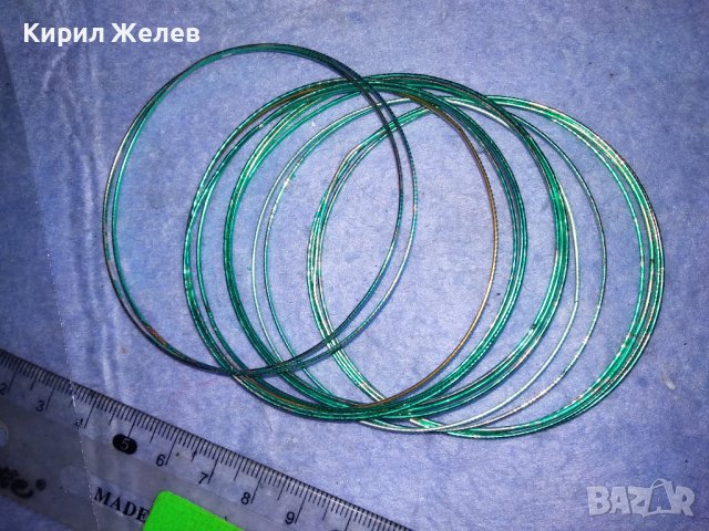 КОМПЛЕКТ ЗВЪНТЯЩИ ЗЕЛЕНИ ОРИЕНТАЛСКИ СТИЛ ГРИВНИЧКИ от НЕРЪЖДАЕМА СТОМАНА 37956, снимка 5 - Гривни - 40810890