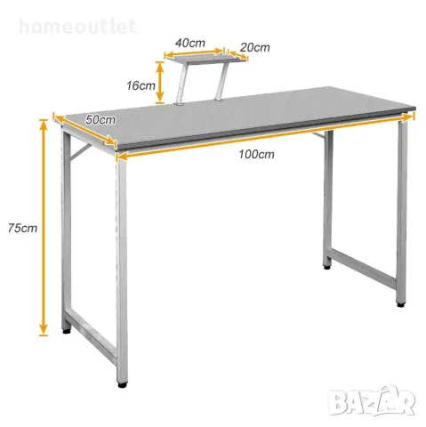 ПРОМОЦИЯ Компютърно / офис бюро, 100см - 10CZWKJK100-FG-D, снимка 4 - Бюра - 49751755