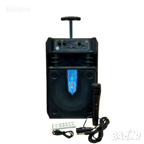 Мощна безжична тонколона 8'' с дистанционно управление и микрофон KTS-1631, снимка 2 - Тонколони - 53165106