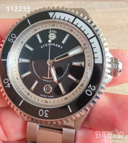 БАРТЕР Steinhart Ocean Two Swiss Made Automatic-Sellita SW300 (ETA 2892), снимка 3 - Мъжки - 55808464
