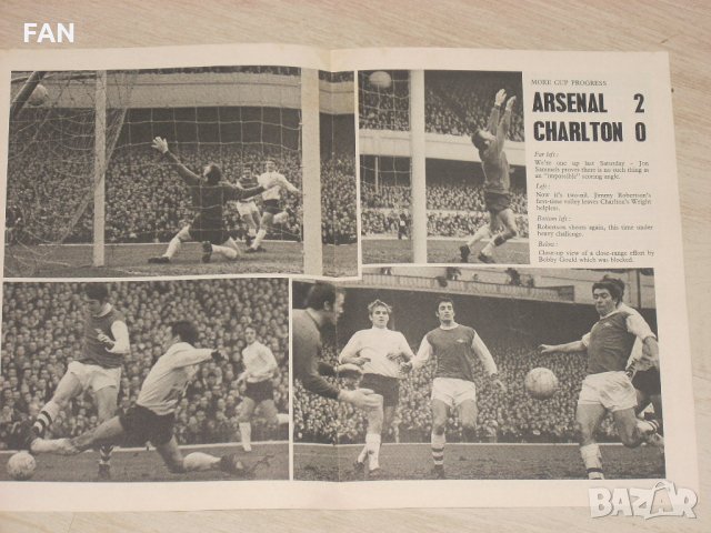 Оригинални стари футболни програми на АРСЕНАЛ от сезон 1968/69, снимка 14 - Фен артикули - 28346745