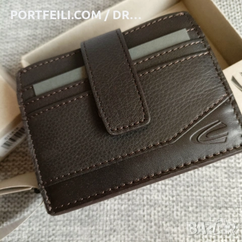 Нов минималистичен портфейл за карти и банкноти естествена кожа Camel Active, супер качествена кожа