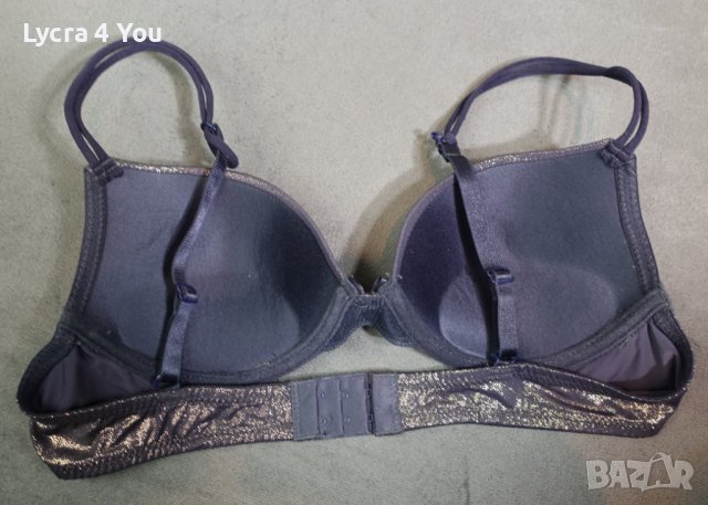 75A/B сутиен с твърди чашки и златист брокатен блясък, снимка 4 - Бельо - 39469985