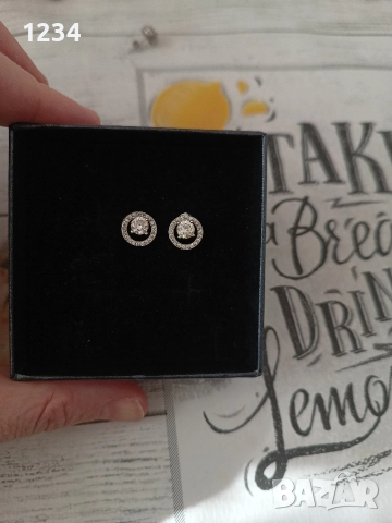 дамски сребърни обеци различни видове 