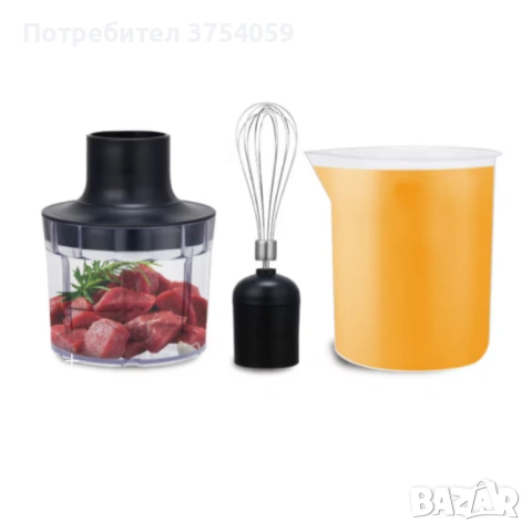 Мощен пасатор 4-в-1 HALEY 1200W с чопър, тел и мерителна кана – Професионален резултат у дома, снимка 4 - Кухненски роботи - 53099529