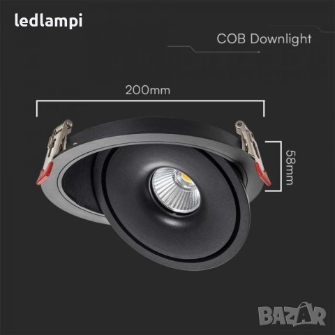 LED Луна COB 30W 3в1 Черна, снимка 6 - Лед осветление - 42908664
