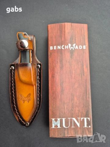 Нож Benchmade 15018 Hunt Saddle Mountain Skinner с кожена кания, снимка 7 - Ножове - 52309638