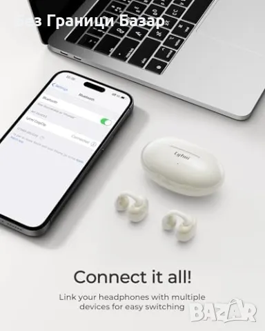 Нови Леки отворени слушалки сензорно управление – бърза връзка, стерео звук, снимка 8 - Bluetooth слушалки - 49007045