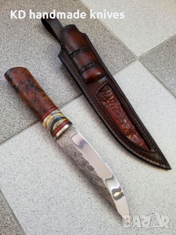 Ръчно изработен ловен нож от марка KD handmade knives ловни ножове, снимка 2 - Ловно оръжие - 39892250