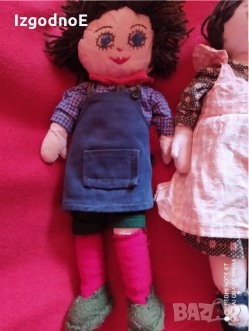 Стари меки ръчно изработени кукли момче и момичр, снимка 6 - Колекции - 29699307