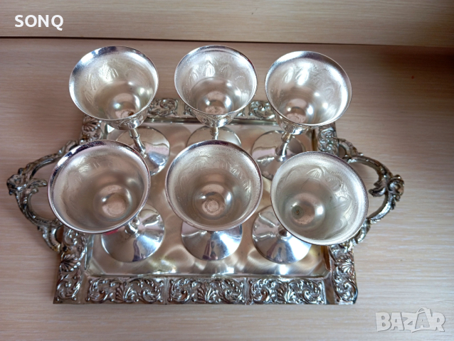 Страхотен Посребрен Сервиз, снимка 2 - Антикварни и старинни предмети - 44523430
