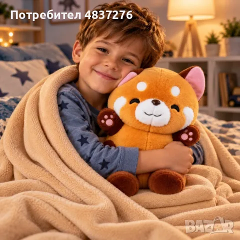 Плюшено животинче лисица+ меко одеяло, снимка 2 - Плюшени играчки - 56221559