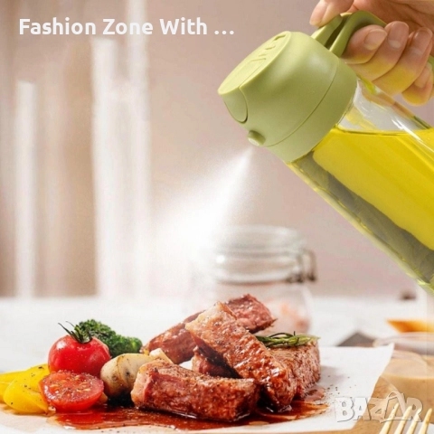 Спрей бутилка 2 в 1 за олио и оцет, стъклен материал, голям капацитет , снимка 3 - Аксесоари за кухня - 52919584
