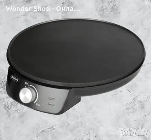 Уред за палачинки Rosberg, 1200W\30см., Терморегулатор, Черен, снимка 2 - Котлони - 49636131