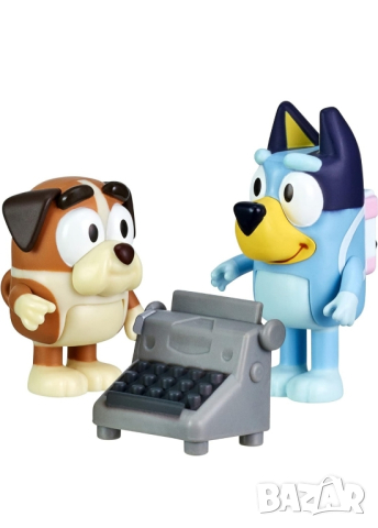Комплект фигурки за игра Блуи 🩵 Bluey и Уинтън с пишеща машина
, снимка 3 - Фигурки - 44789681