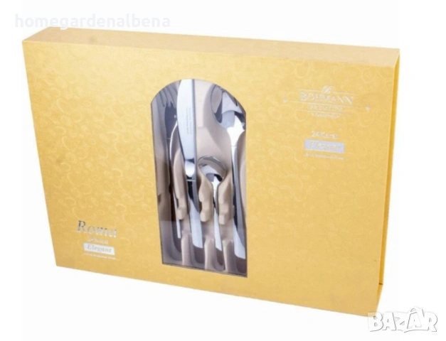 Home&Garden Albena – Комплект прибори за хранене Bohmann, 24 бр., инокс, снимка 2 - Прибори за хранене, готвене и сервиране - 54039927