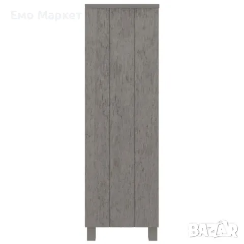 Библиотека, светлосива - 85x35x112 см, бор масив, снимка 5 - Други - 48935555