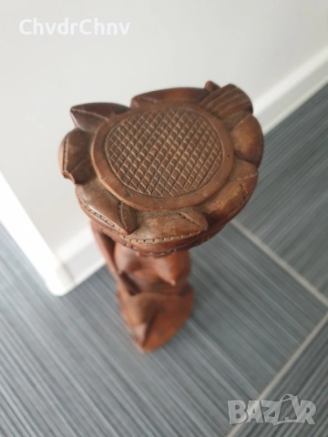 40см ръчна дърворезба статуетка/еротика/азиатска дървена скулптура/фигура на полугола жена, снимка 11 - Статуетки - 54091520