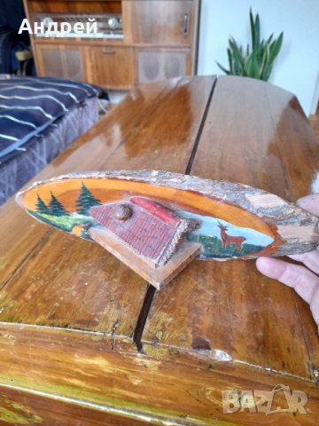 Стара дървена декорация,сувенир #14, снимка 4 - Антикварни и старинни предмети - 39953383